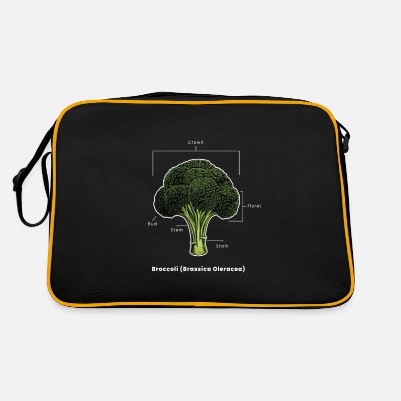 Broccoli Vegan Veganer Gemüse Retro Tasche