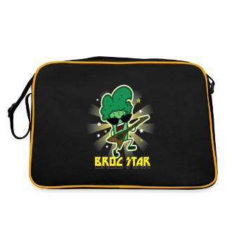 Broc Star Vegan Légumes végétaliens - Sac Retro - noir/or - Dos