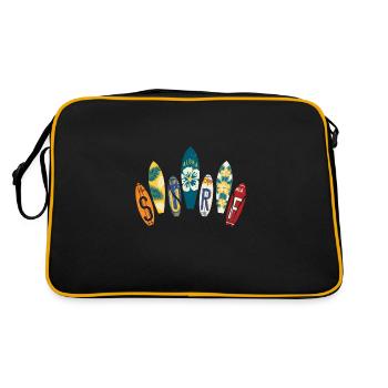 Surfbrett Arten Surfing Surfbrett Sport - Retro Tasche - Schwarz/Gold - Hinten