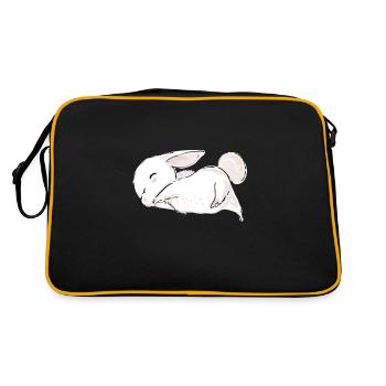 Cute Rabbit Animal Easter - Retro Bag - black/gold - Back