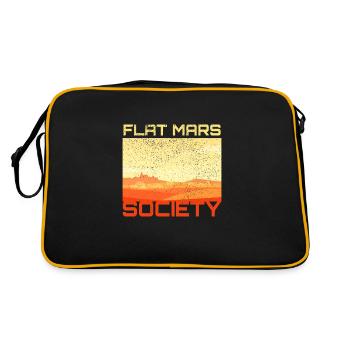 Flat Mars Society Flacherdler Planet - Retro Tasche - Schwarz/Gold - Hinten