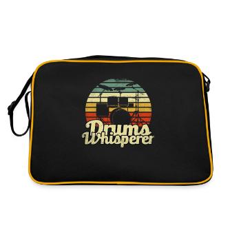 Schlagzeug Schlagzeuger - Retro Tasche - Schwarz/Gold - Hinten