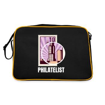 Philatelist Stamp Collection - Retro Bag - black/gold - Back