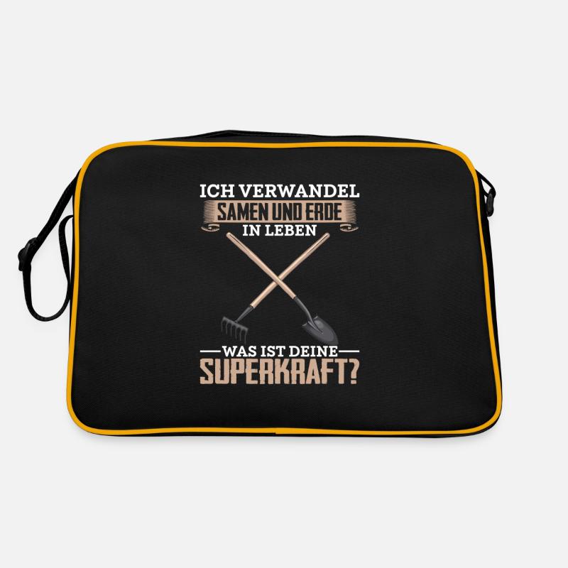 Gärtner lustiger Spruch Garten Samen Erde Gartenge Retro Tasche