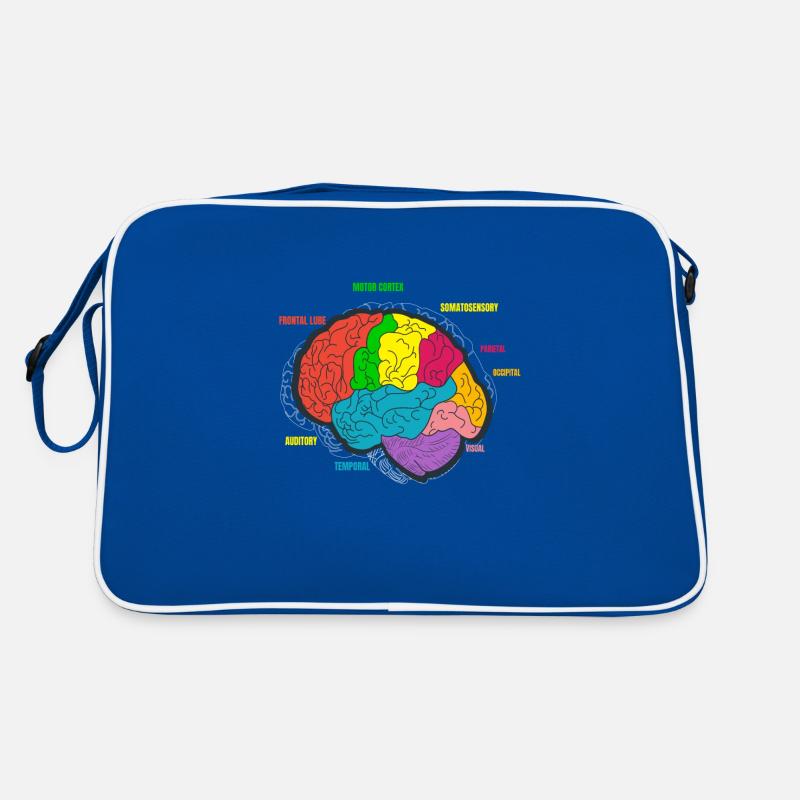 Diagram Brain Neurology Science Retro Bag