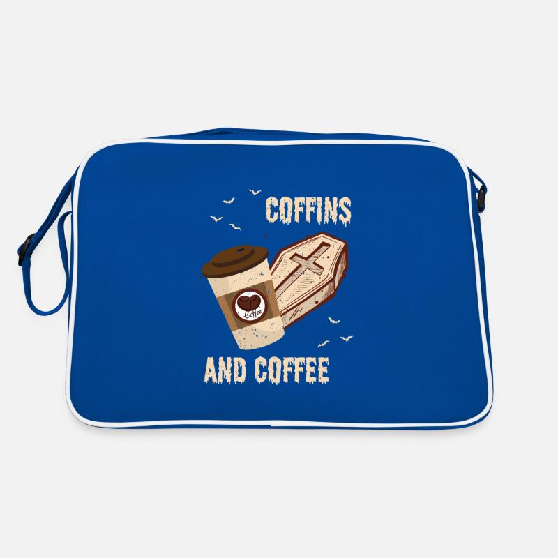 Coffins And Coffee Coffin Halloween Coffee Retro Bag