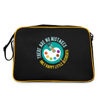 There Are No Mistakes Art Artist Art - Retro Bag - black/gold - Back
