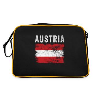Drapeau autrichien en détresse - Drapeau autrichien - Sac Retro - noir/or - Dos