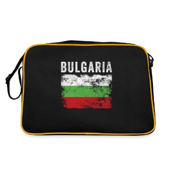 Bulgarische Flagge Verzweifelte bulgarische Flagge - Retro Tasche - Schwarz/Gold - Hinten