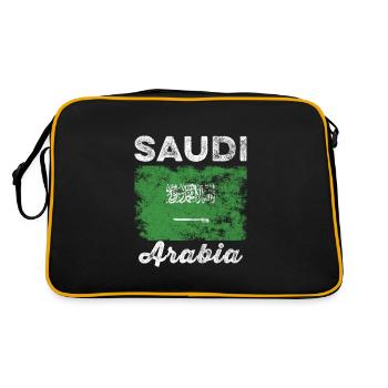 Drapeau de l’Arabie saoudite Drapeau saoudien en détresse - Sac Retro - noir/or - Dos