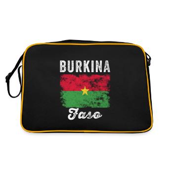 Burkina Faso Drapeau Vintage Drapeau Burkinabé - Sac Retro - noir/or - Dos