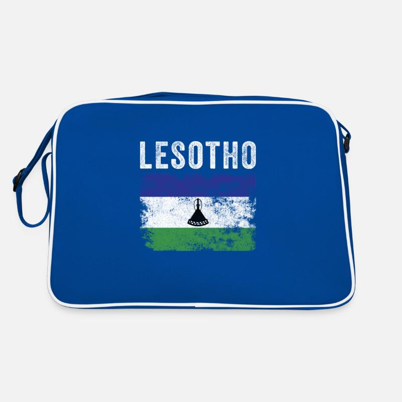 Drapeau du Lesotho en détresse - Drapeau Basotho Sac Retro