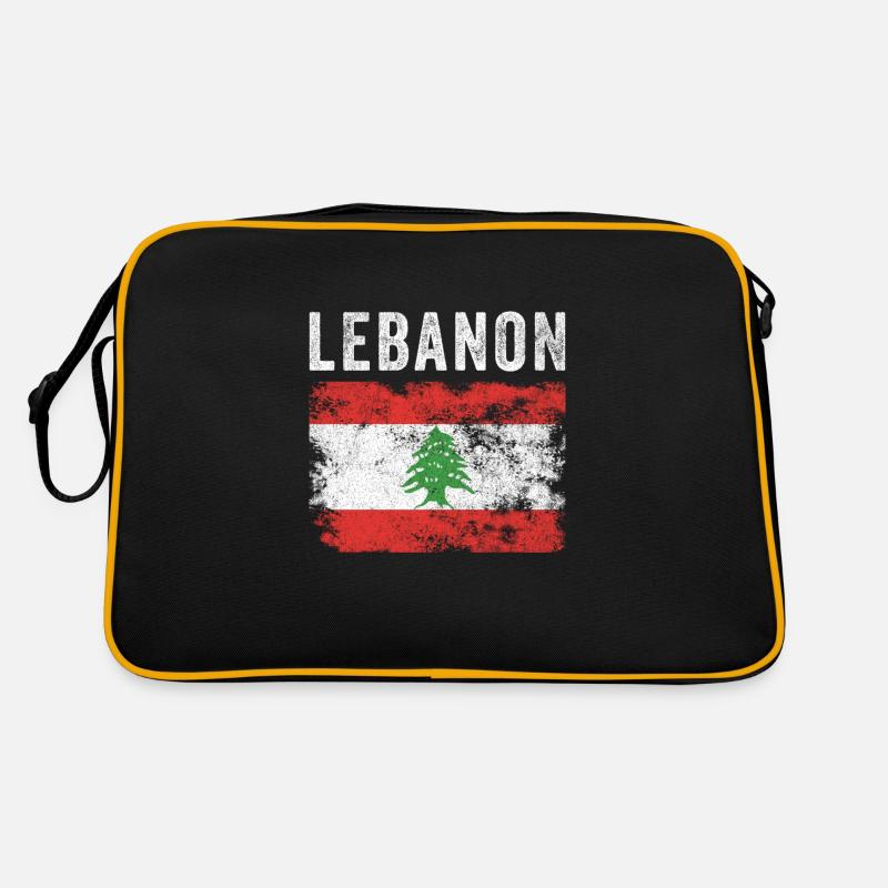 Drapeau libanais en détresse - Drapeau libanais Sac Retro