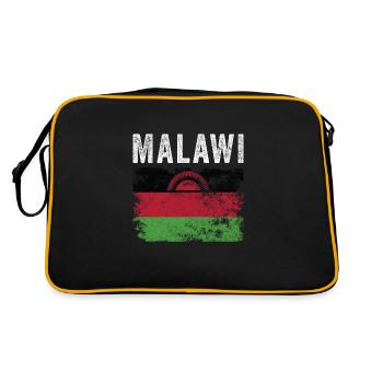 Drapeau du Malawi en détresse - Drapeau du Malawi - Sac Retro - noir/or - Dos