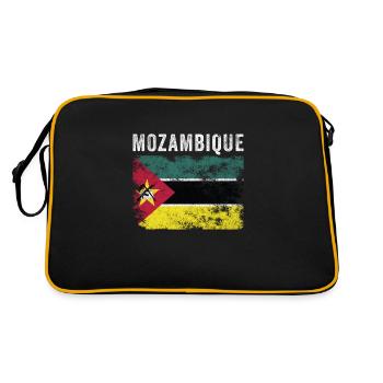 Mozambique Drapeau Vintage Drapeau mozambicain - Sac Retro - noir/or - Dos
