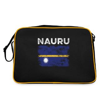 Drapeau de Nauru en détresse - Drapeau de Nauruan - Sac Retro - noir/or - Dos