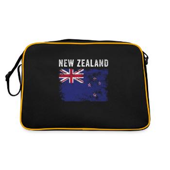 Drapeau néo-zélandais en détresse - Sac Retro - noir/or - Dos