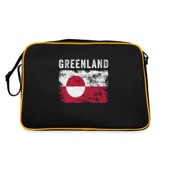 Groenland Drapeau Vintage Groenlander Flag - Sac Retro - noir/or - Dos