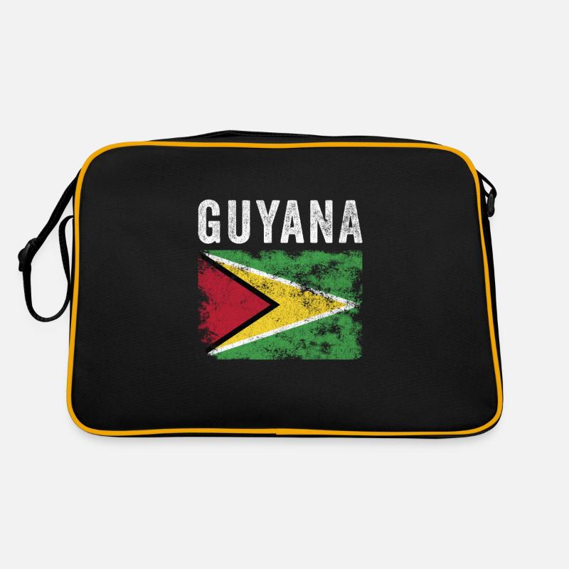 Guyana Flag Distressed - Guyanese Flag Retro Bag