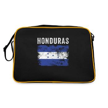 Drapeau du Honduras en détresse - Drapeau hondurien - Sac Retro - noir/or - Dos