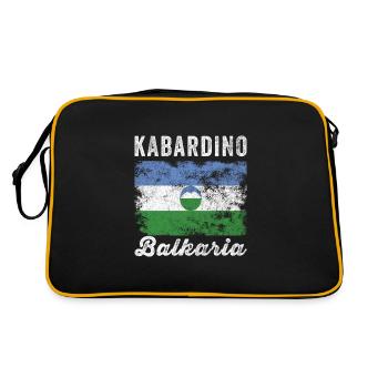 Kabardino Balkaria Drapeau en détresse - Sac Retro - noir/or - Dos
