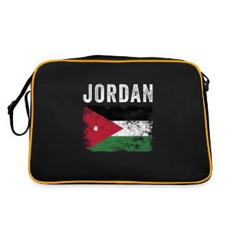 Drapeau jordanien en détresse - Drapeau jordanien - Sac Retro - noir/or - Dos