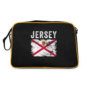 Jersey Flag Distressed - Jersey Flag - Sac Retro - noir/or - Dos