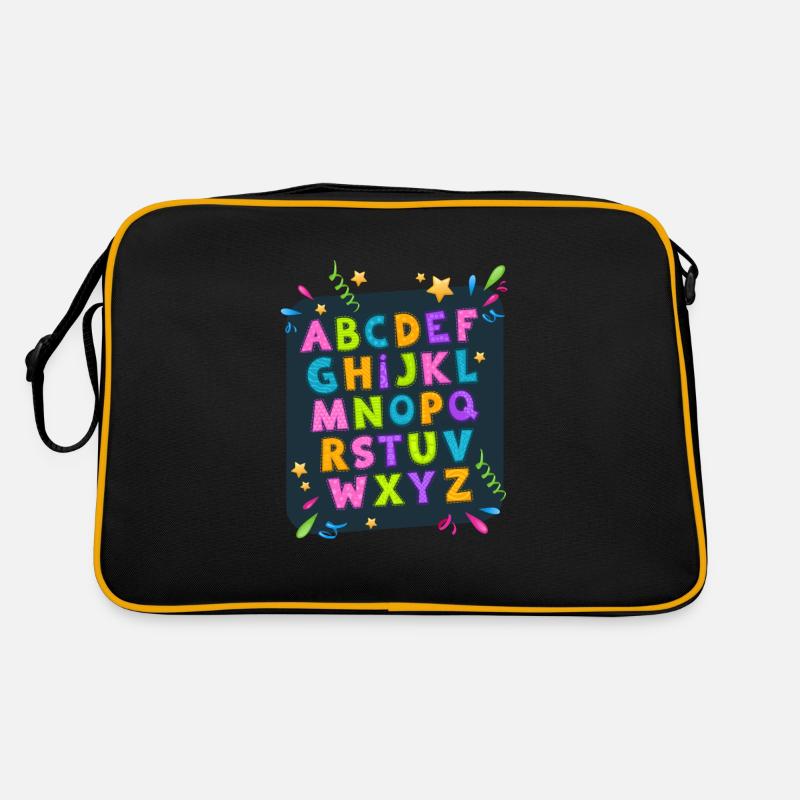 Alphabet Abc Schulstart Mädchen Jungen Retro Tasche