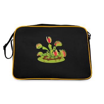 Venus Flytrap Carnivorous - Retro Bag - black/gold - Back