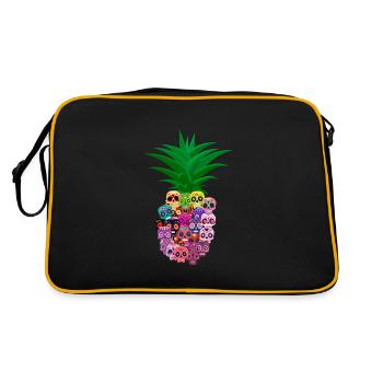 Calavera Ananas Halloween - Sac Retro - noir/or - Dos