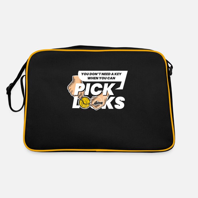 Dont Need A Key Lockpicking Lockpicker Retro Bag