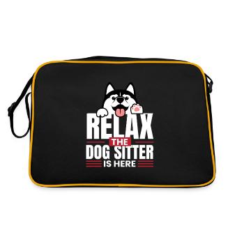 Détendez-vous le Dog Sitter est ici Petsitting - Sac Retro - noir/or - Dos