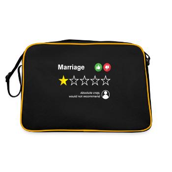Marriage Rating Absolute Crap Scheidung - Retro Tasche - Schwarz/Gold - Hinten