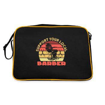 Soutenez votre barbier local Barbier Bart - Sac Retro - noir/or - Dos