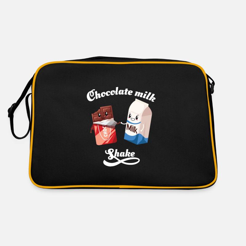 Chokolate Milkshake Milchshake - Retro Tasche - Schwarz/Gold