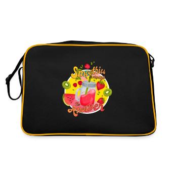 Smoothies Are Always The Answer Smoothie - Retro Tasche - Schwarz/Gold - Hinten