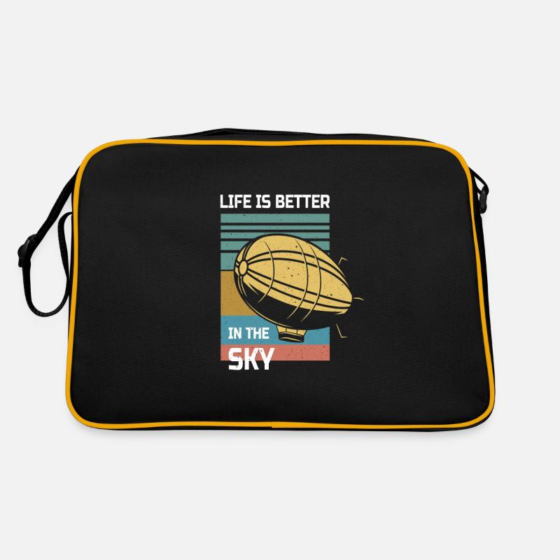 Life Is Better in The Sky Zeppelin Retro Tasche