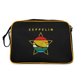 Zeppelin Luftschiff Pilot - Retro Tasche - Schwarz/Gold - Hinten