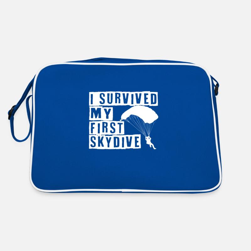 I Survived My First Skydive Fallschirm Retro Tasche