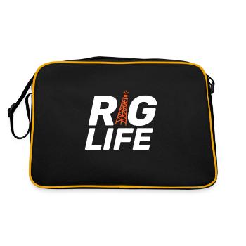 Rig Life Oil Drilling Rig - Retro Bag - black/gold - Back