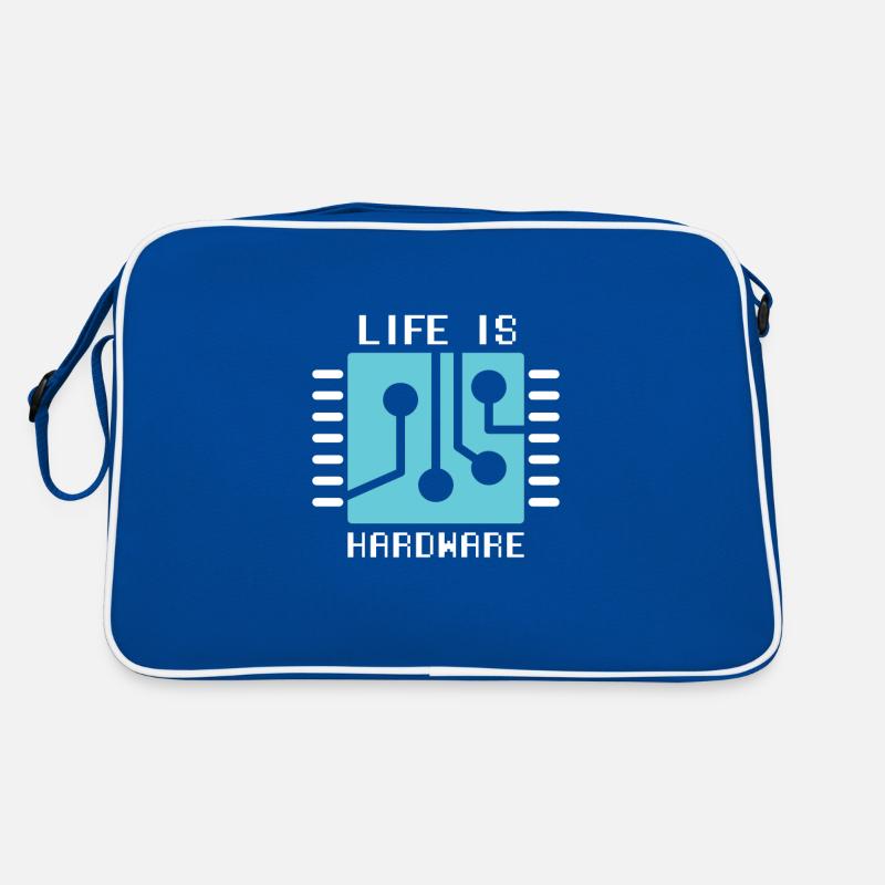 Life Is Hardware Computer Scientist Hack Coder Retro Bag