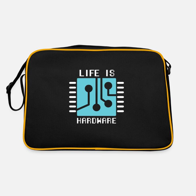 Life Is Hardware Informatiker Hack Coder Retro Tasche