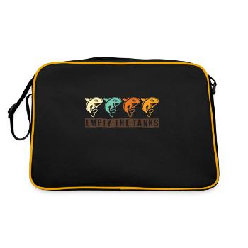 Orcas Empty The Tanks Orcas Whale Sea - Retro Bag - black/gold - Back