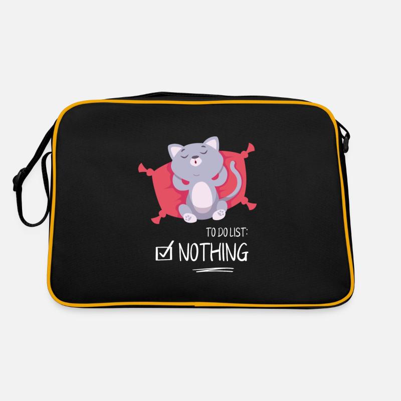 To Do List Nothing Cat Sleeping Shirt Sac Retro