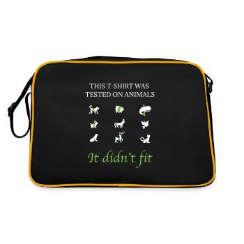 This T-Shirt Was Tested On Animals - Retro Bag - black/gold - Back