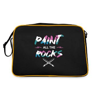 Paint All The Rocks Painting Stones - Retro Bag - black/gold - Back