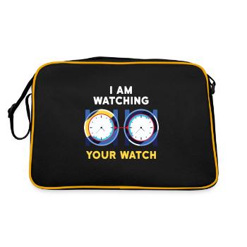 Je regarde votre montre manuelle - Sac Retro - noir/or - Dos