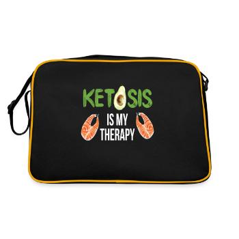 Ketosis Is My Therapy Healthy Food - Retro Bag - black/gold - Back
