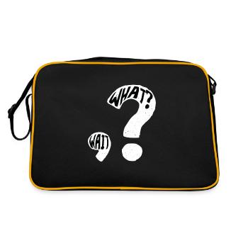 Quoi? Attendre la ponctuation du point d’interrogation - Sac Retro - noir/or - Dos