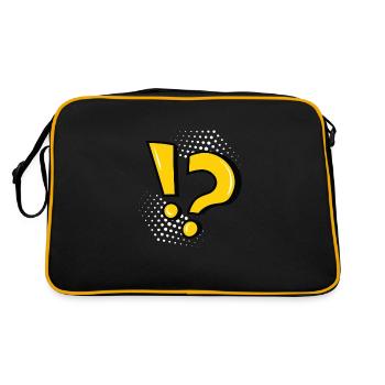 point d’exclamation point d’interrogation point de ponctuation - Sac Retro - noir/or - Dos